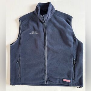 Vineyard Vines Vest Mens XL Blue  Fleece Full Zip Sleeveless Outdoors Layering